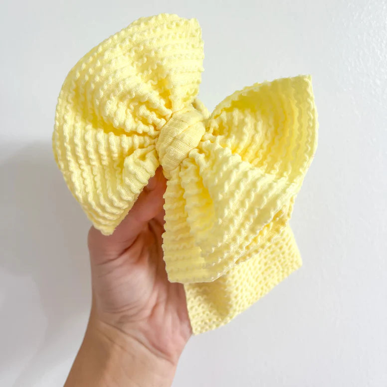 Light Yellow Waved Rib Knit by By The Grace of Bows
