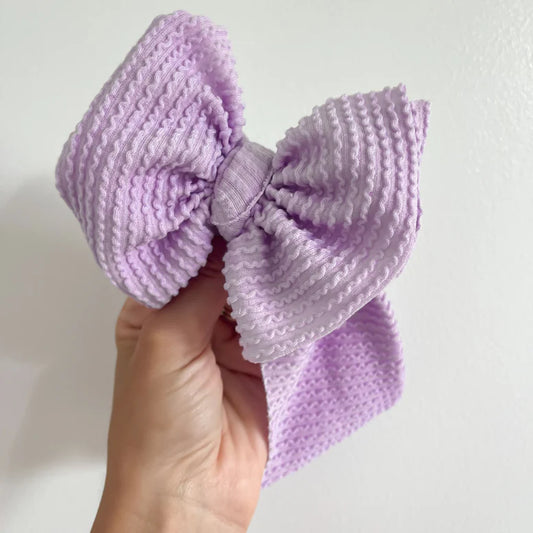 Pastel Lavender Waved Rib by By The Grace Of Bows