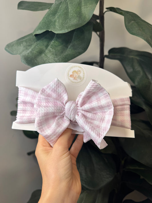 Light Pink Gingham from By The Grace of Bows