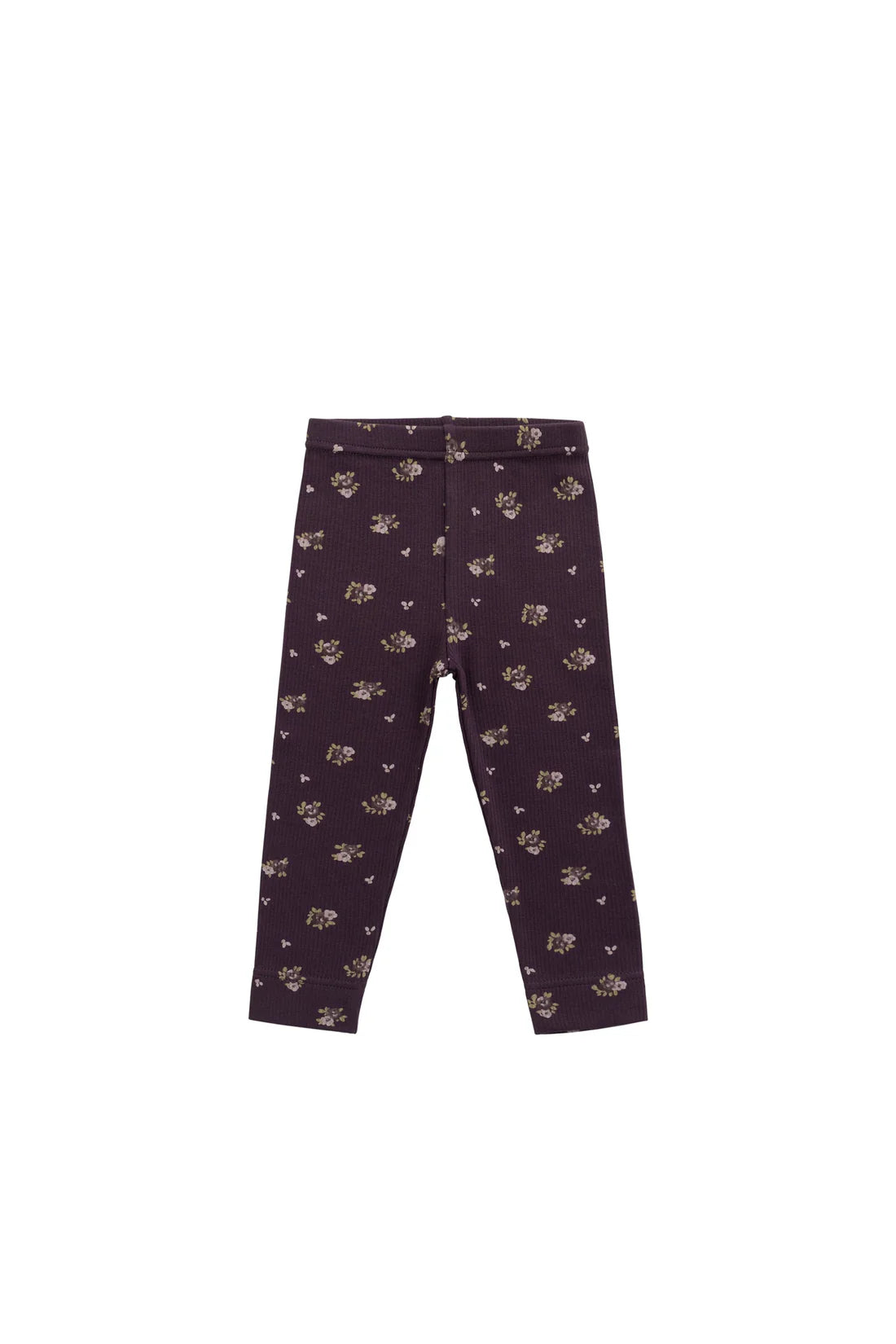 Organic Cotton Fine Rib Legging - Simone Huckleberry