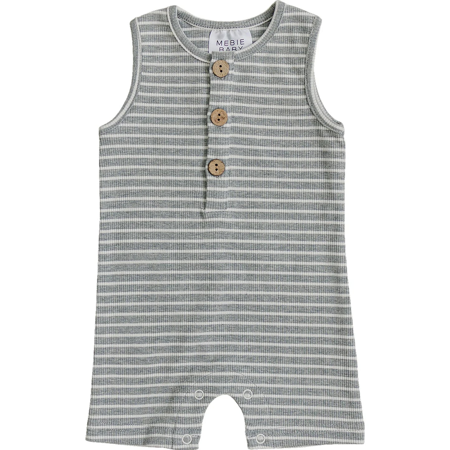 Grey Striped Romper