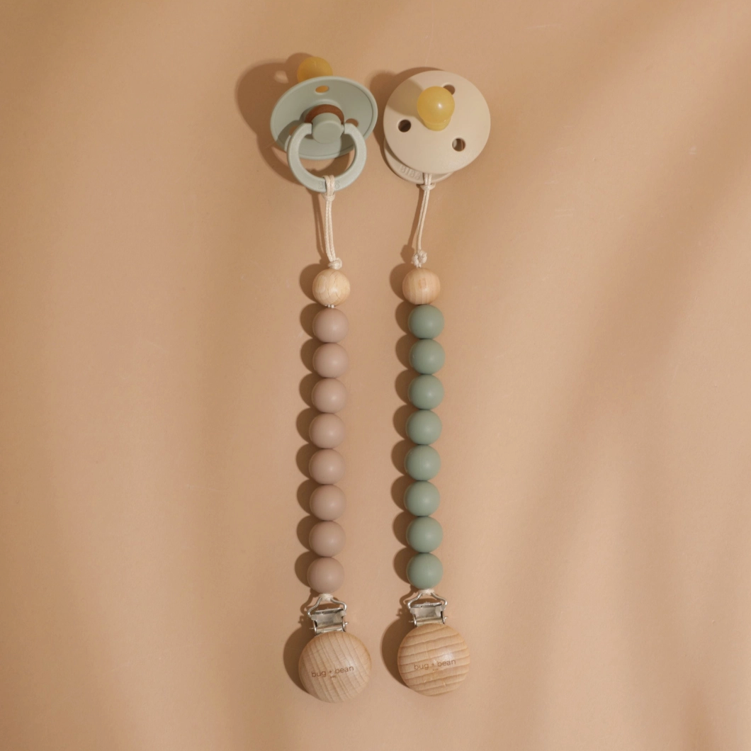 Taupe Pacifier Clip