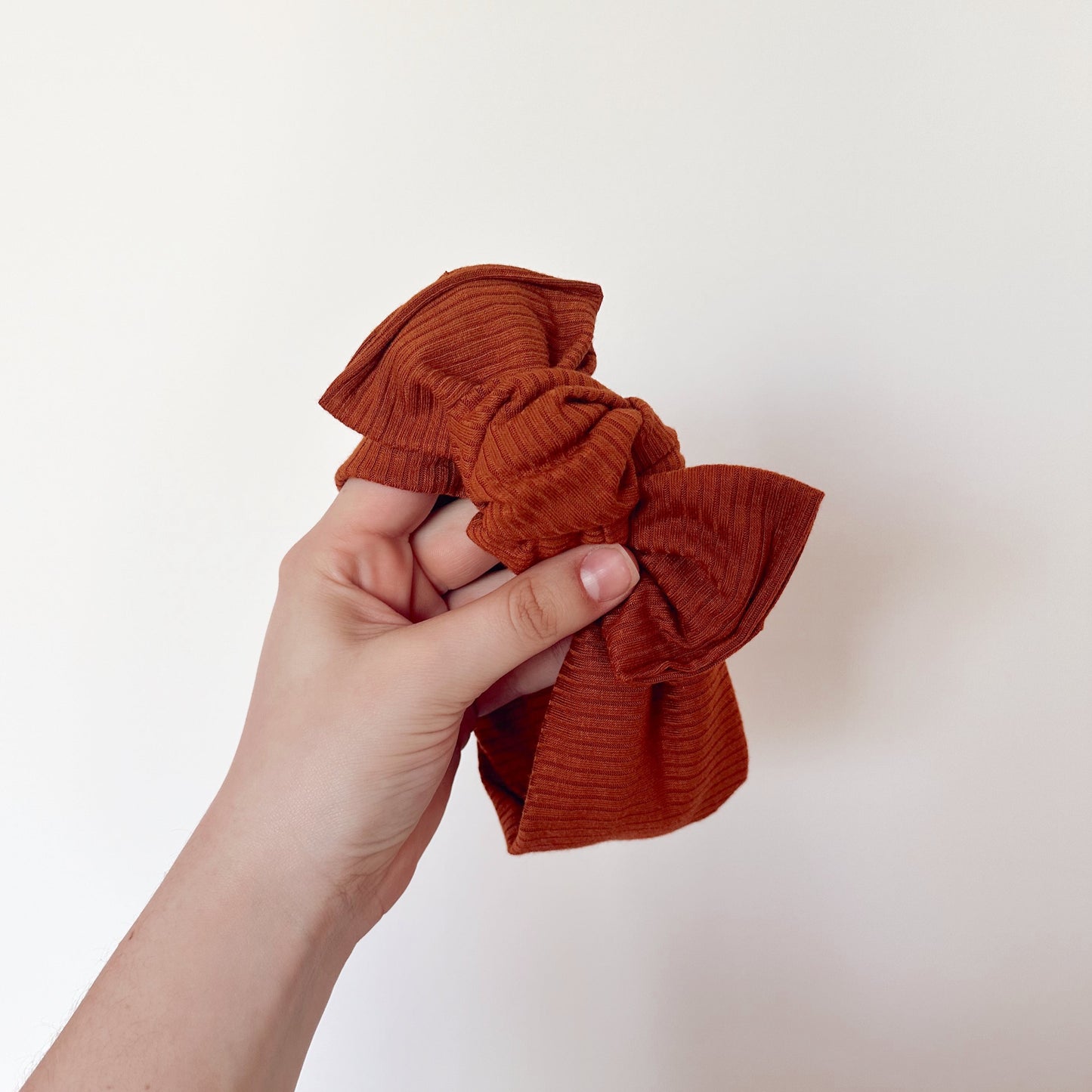 Ginger Ribbed Headwrap Bow