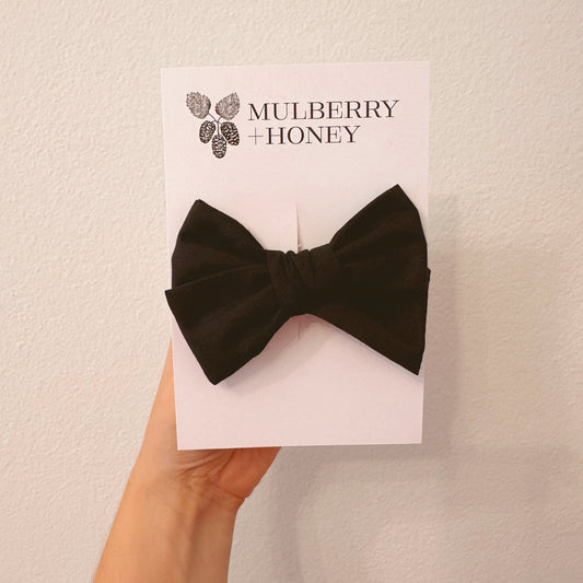 Black Handtied Bow