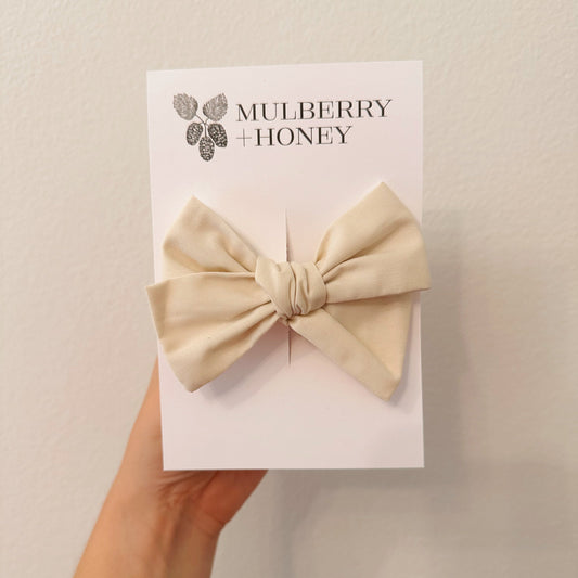 Ivory Handtied Bow