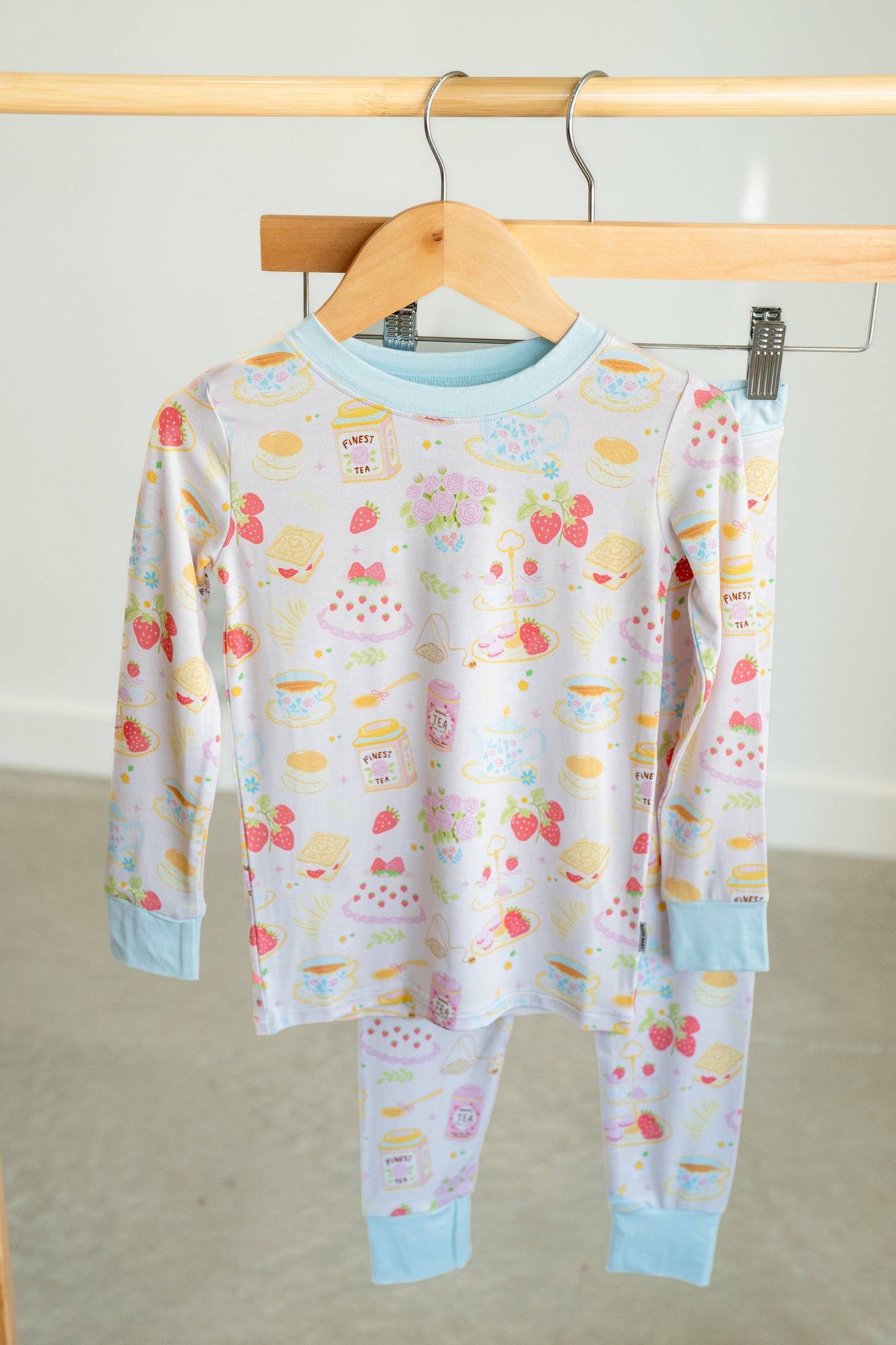 Springtime Afternoon Tea Bamboo Pajama ☕🍰🌸 | Two Piece PJs