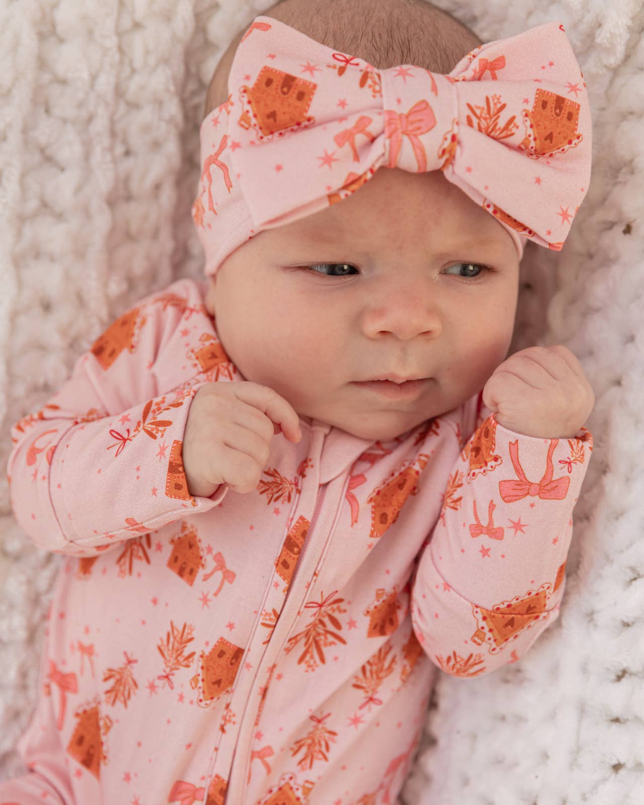 Pink Gingerbread | Bamboo Zipper Pajamas