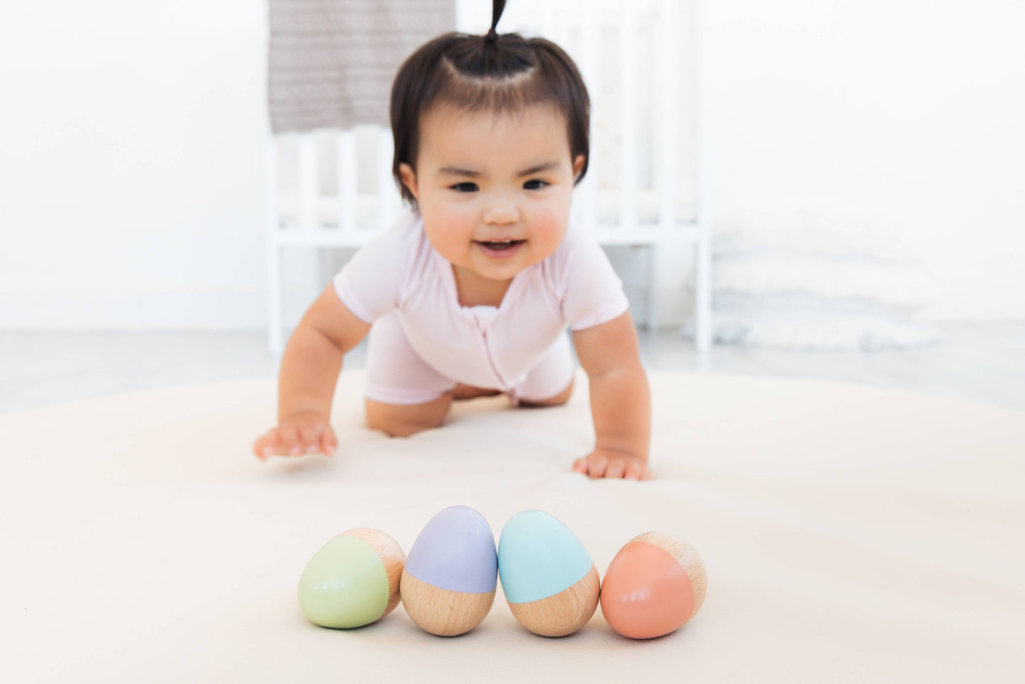 Wooden Egg Shakers Toy, Montessori Baby Musical Sensory Set