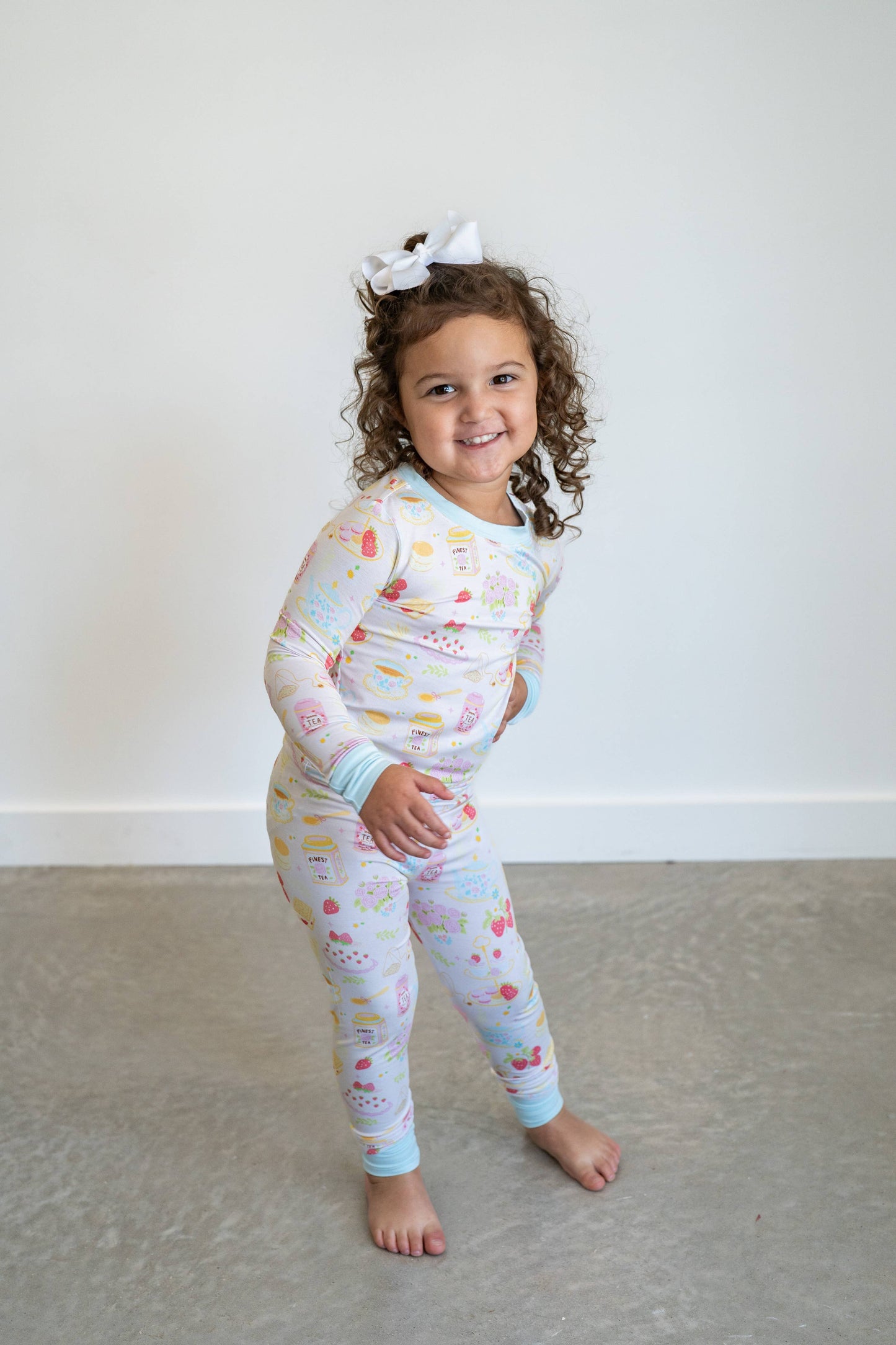 Springtime Afternoon Tea Bamboo Pajama ☕🍰🌸 | Two Piece PJs