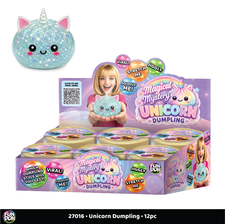 Fun Doh Unicorn Mystery Dumpling Squishy Toy - 12/Display