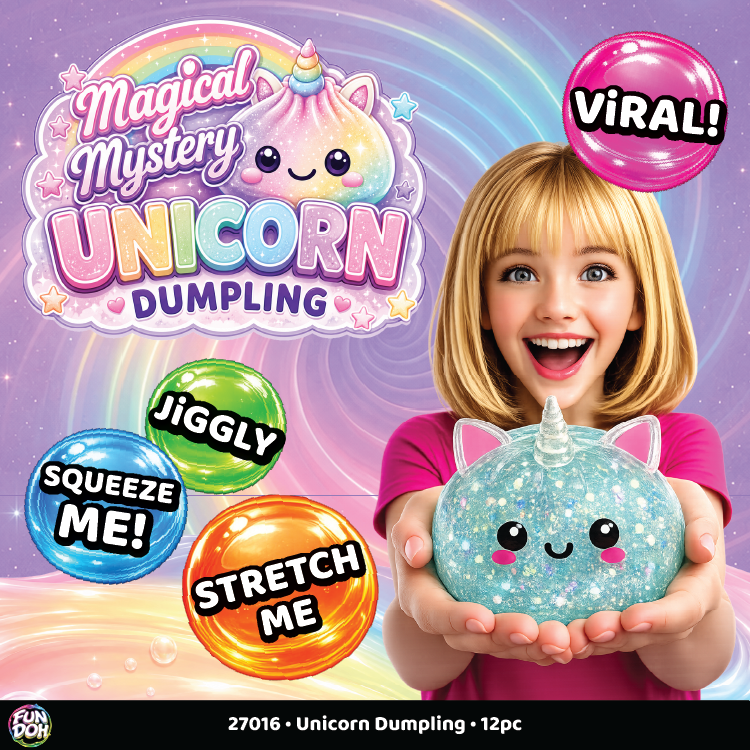 Fun Doh Unicorn Mystery Dumpling Squishy Toy - 12/Display