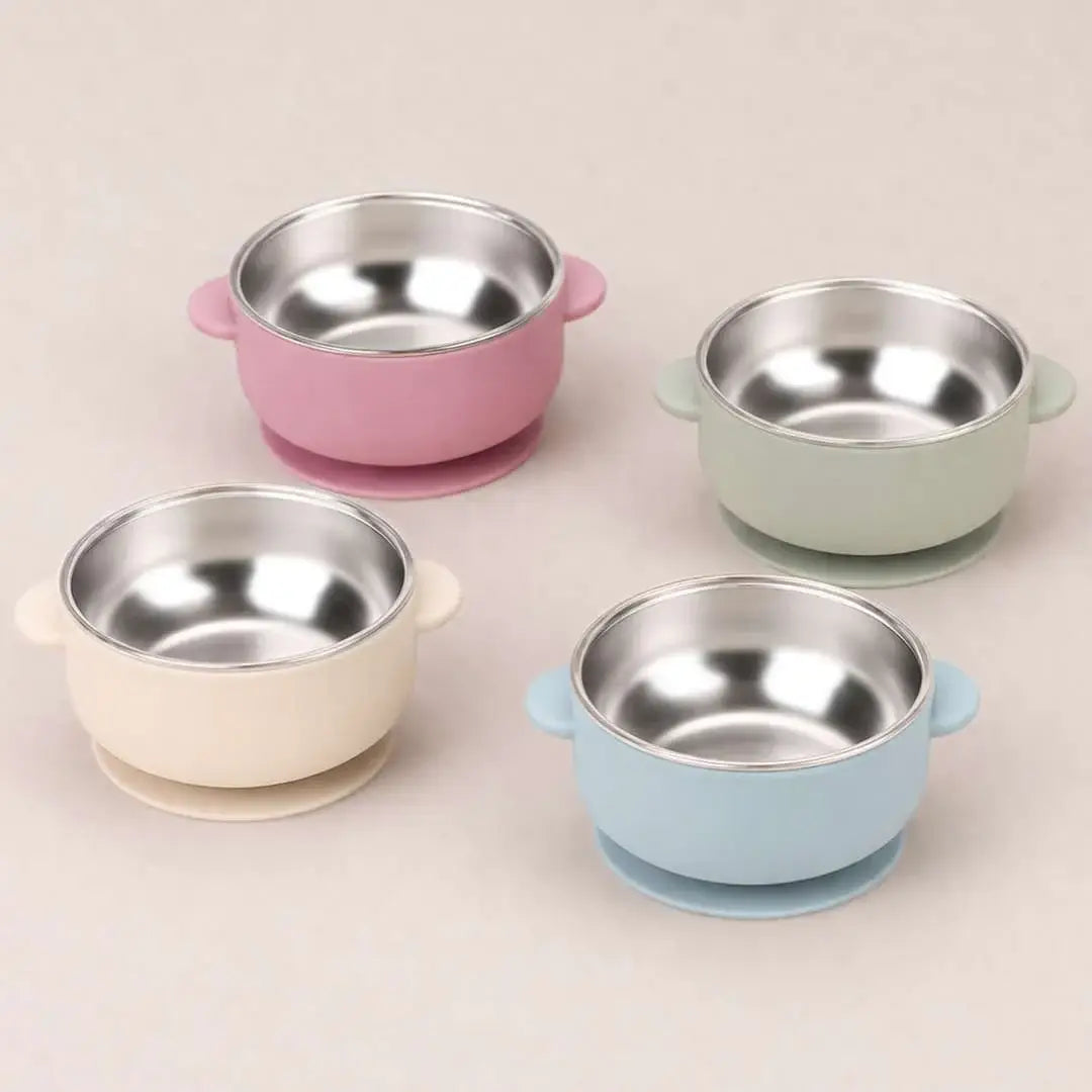 Stainless Steel Bowl & Utensil Set - Sage