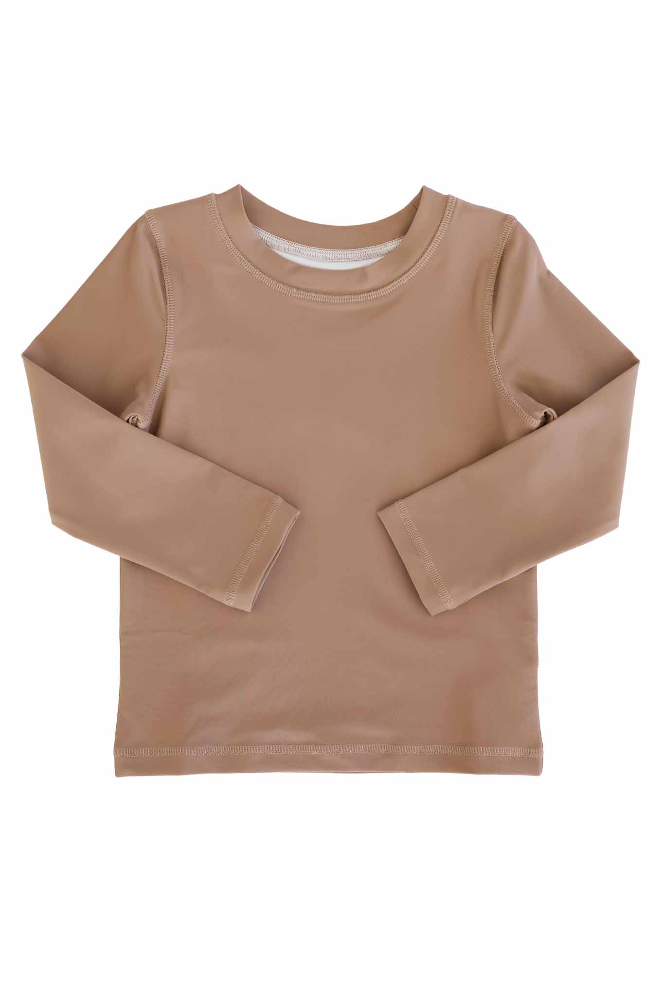Long Sleeve Rash Guard Shirt | Sandy Mocha