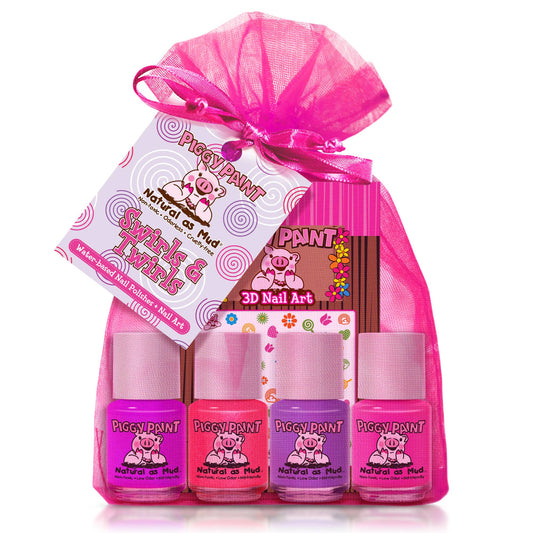 Swirls And Twirls Polish Sets Non-Toxic Kids Nail Polish