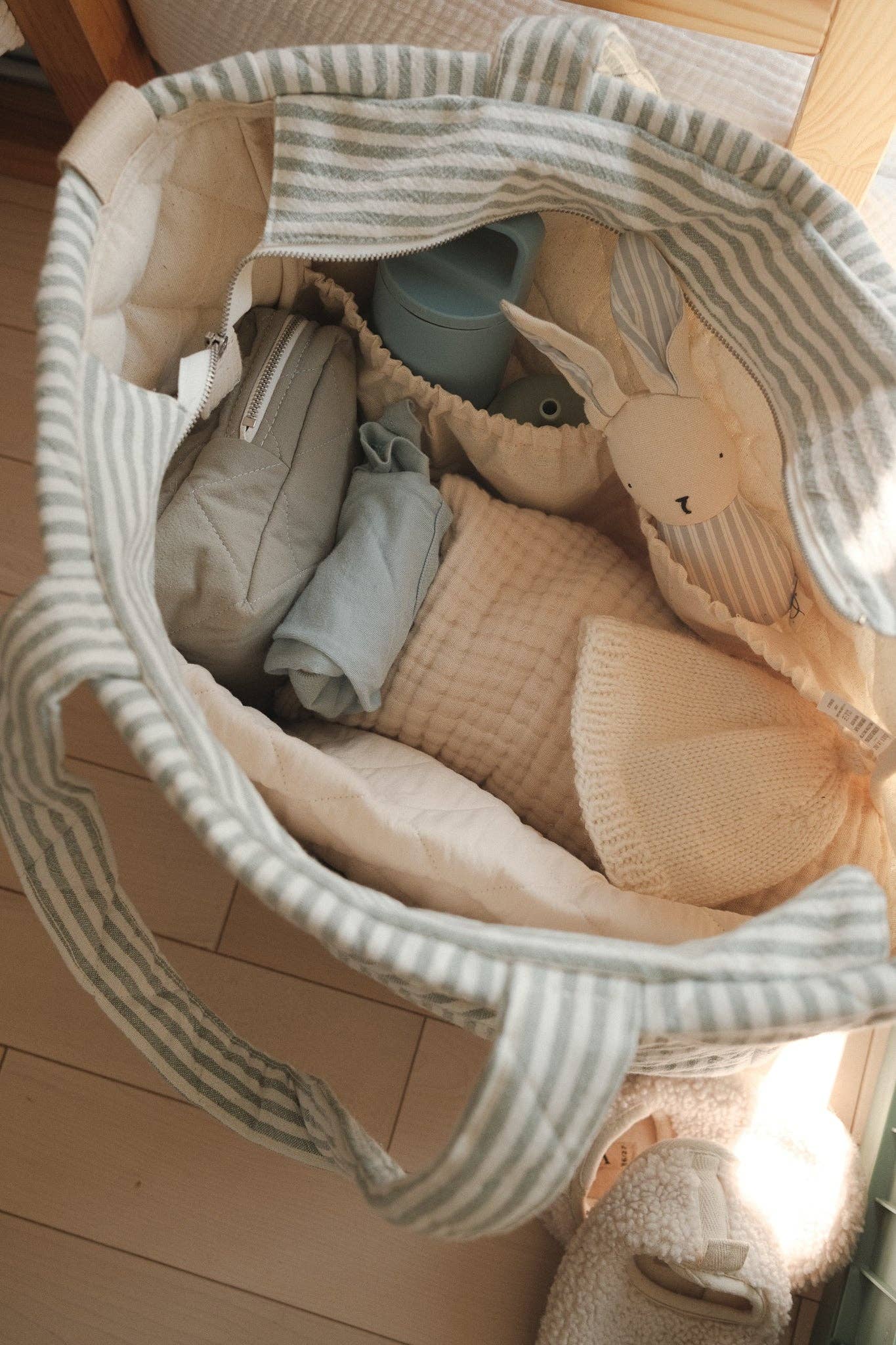 Organic cotton diaper bag - Striped collection