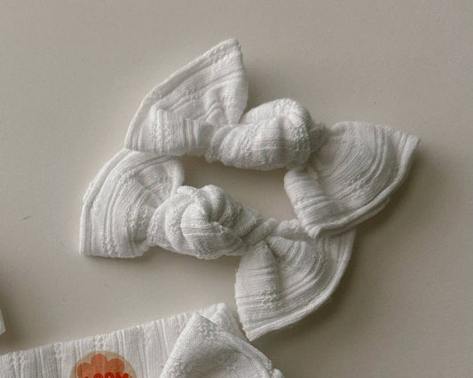 White Pointelle BloomCLIPS