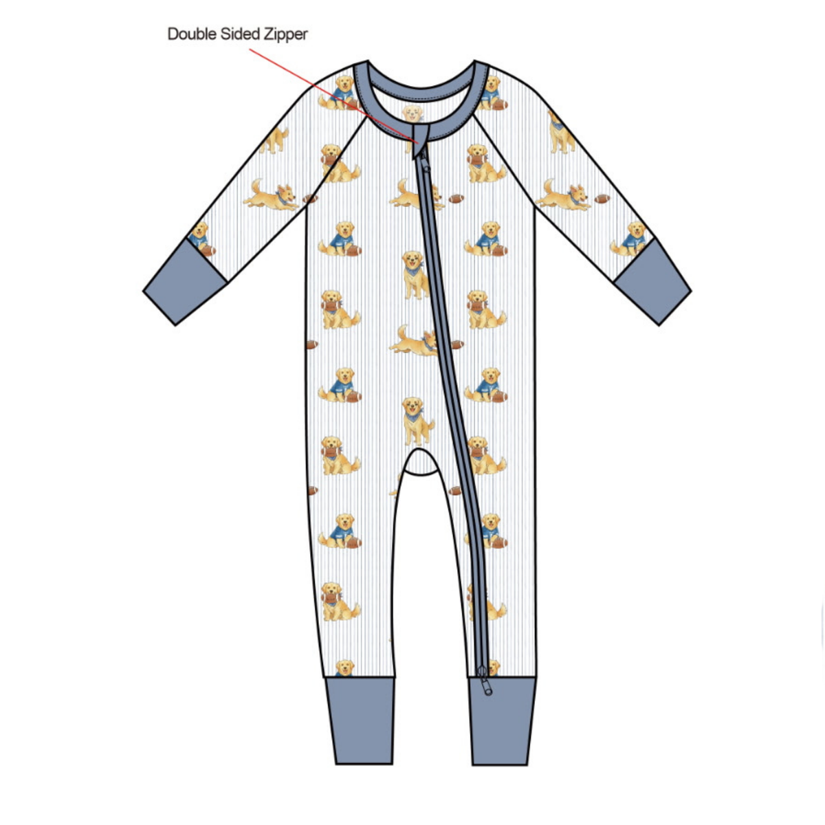 Golden Game Day Baby PJs