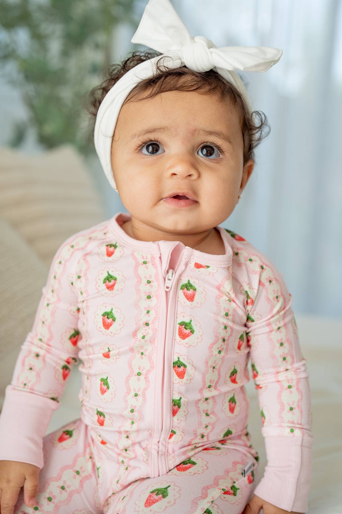 Sweet Strawberry Zippy 🍓  | Kids Convertible Bamboo Romper