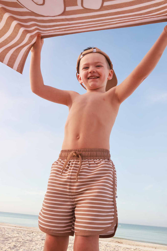 Boy's Swim Trunks | Sandy Stripes