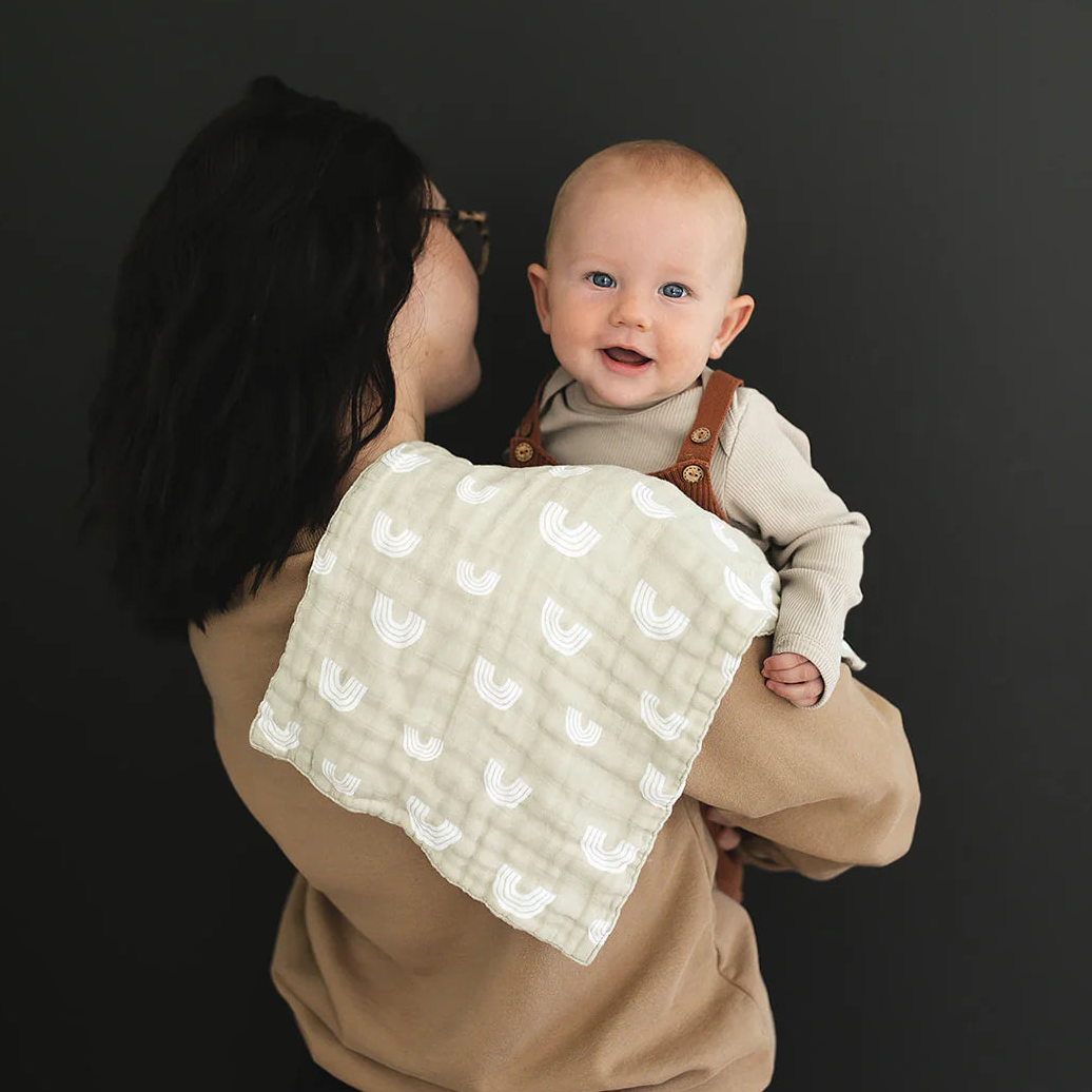 Rainbow Muslin Burp Cloth